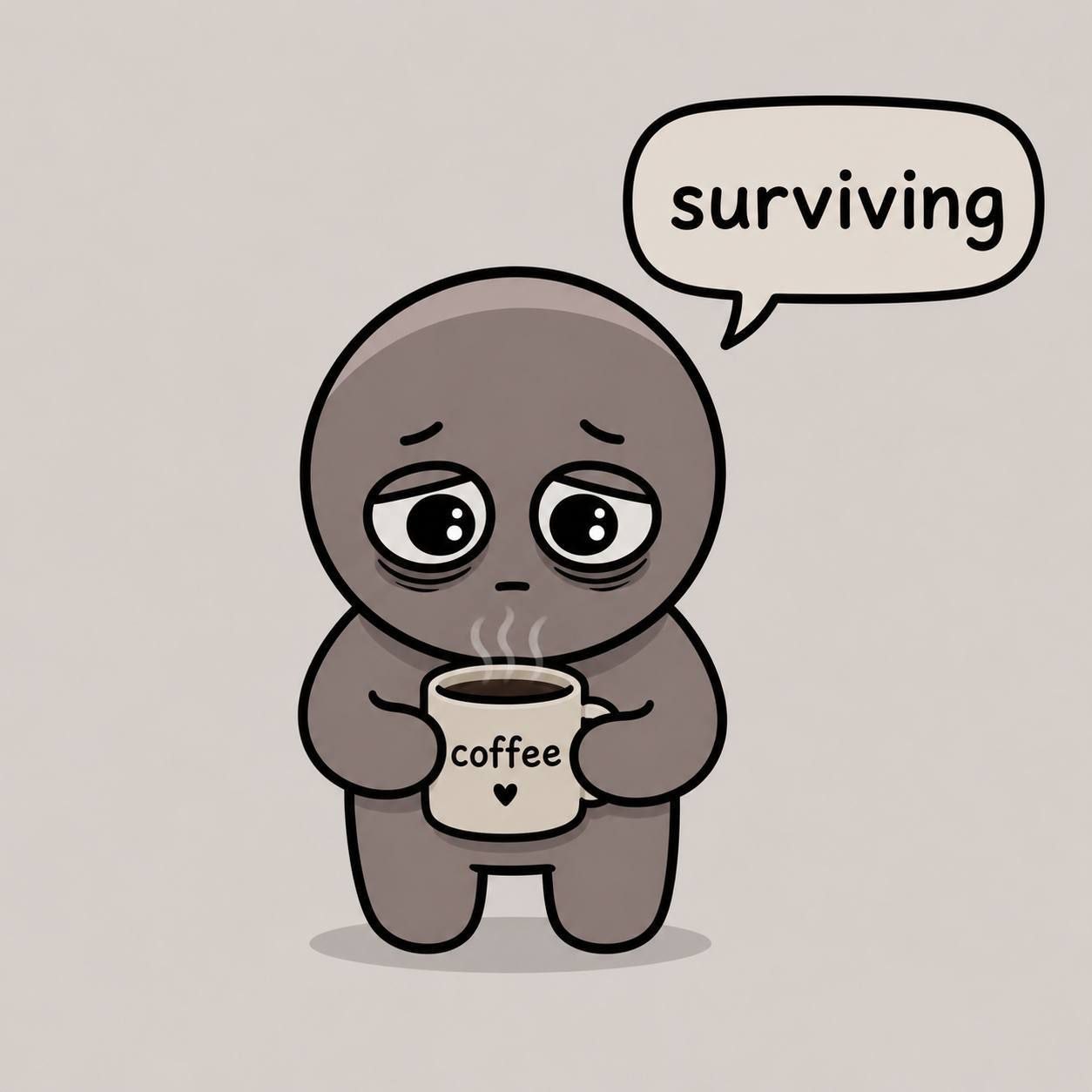PAIN meme - surviving with coffee